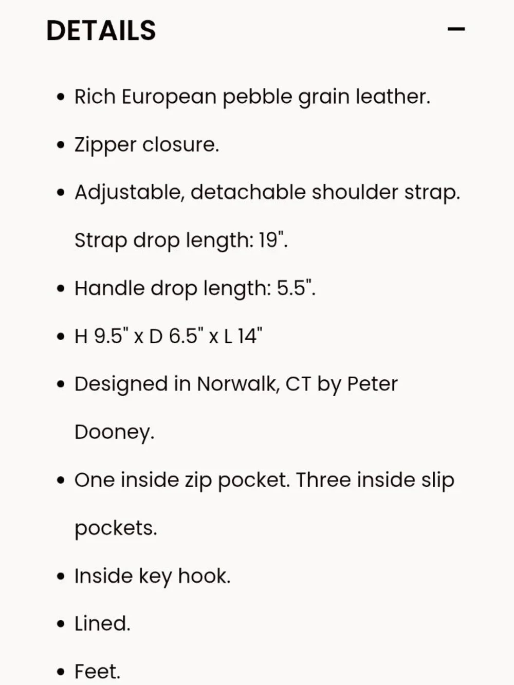 Dooney & Bourke large pebble